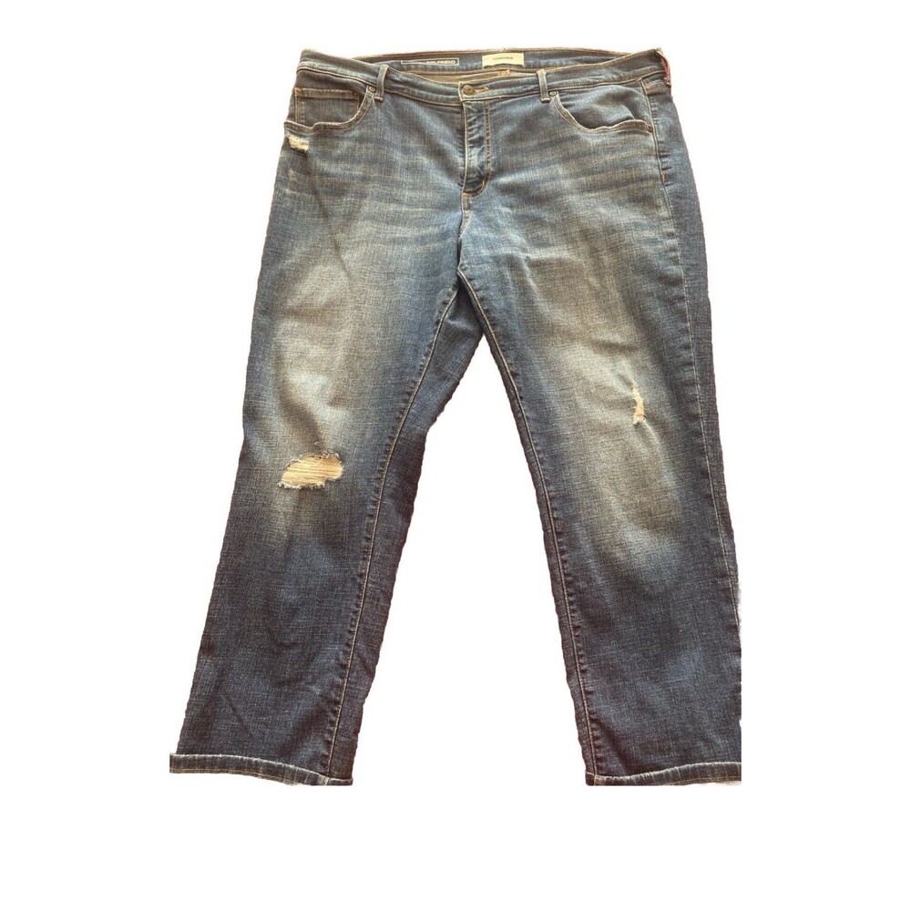 Sonoma Jeans Women's 16 Blue Denim Girlfriend Stretch Medium Wash High Rise